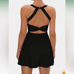 HALARA Black Halter Mini Sundress
